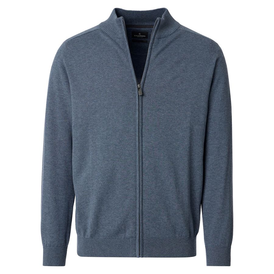 CasaModa Übergrößen Strickjacke rauchblau melange 