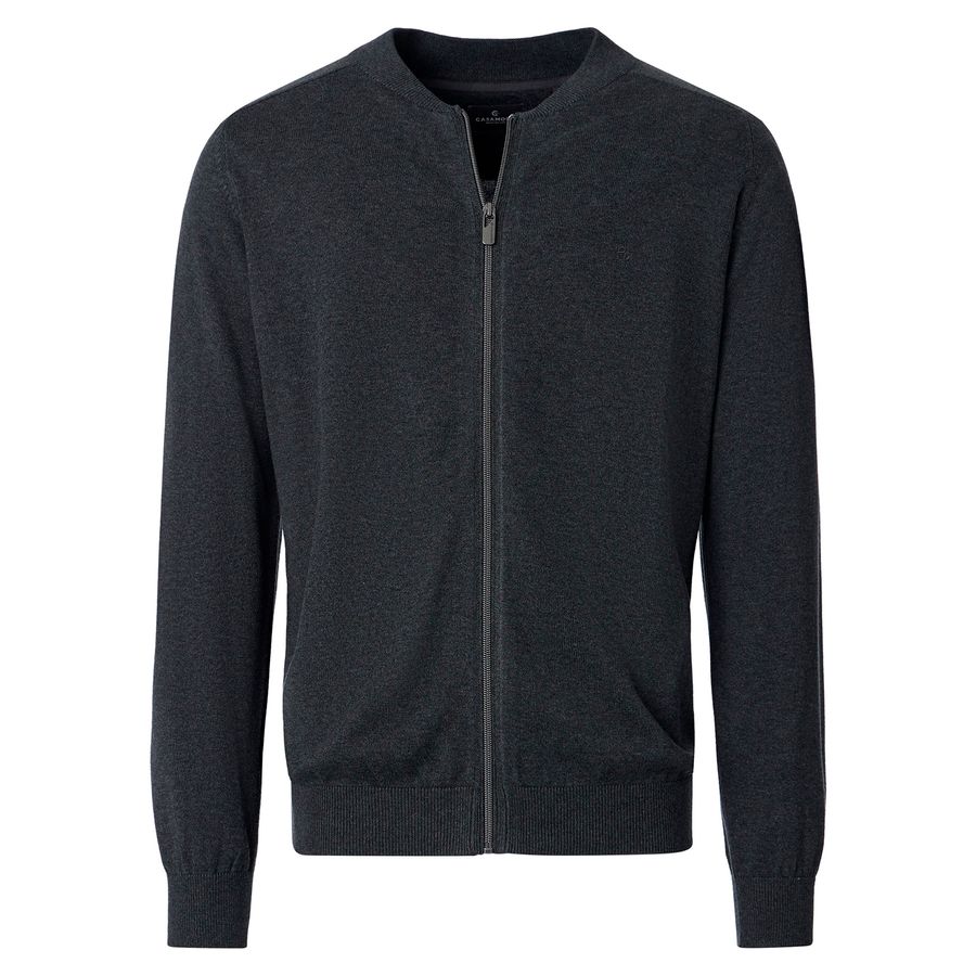 CasaModa Übergrößen anthrazit melange Feinstrickjacke