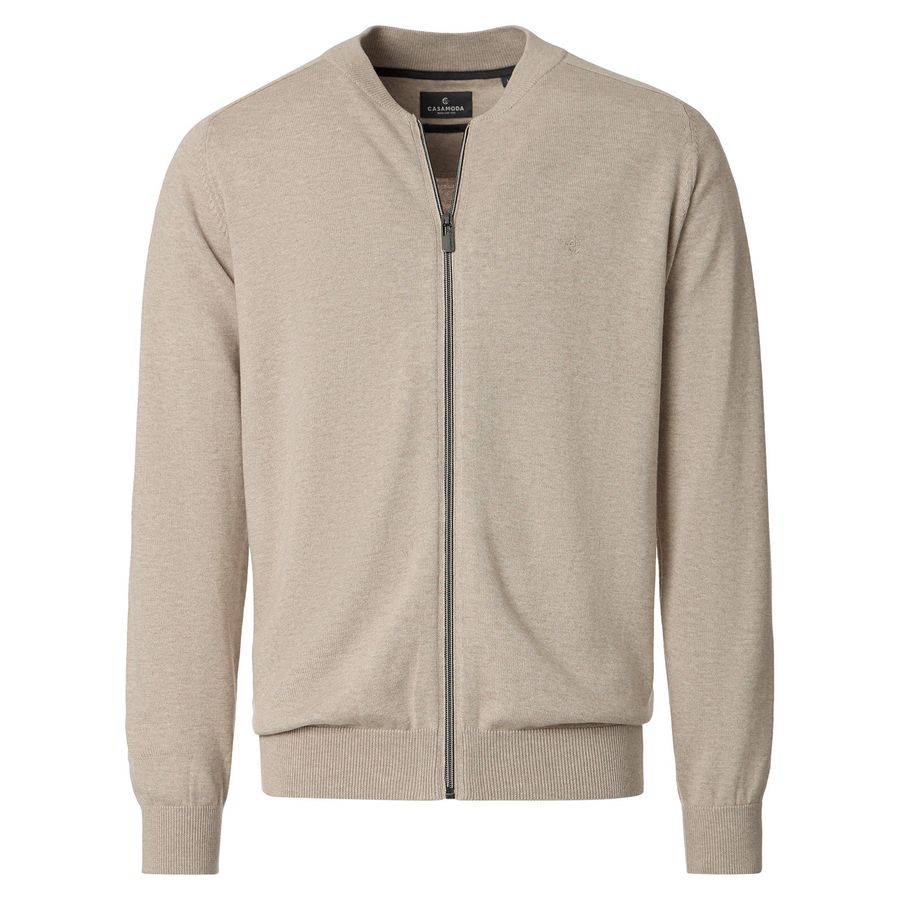 CasaModa Übergrößen Feinstrickjacke sand melange