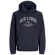 Jack&Jones Übergröße Hoodie navy Logoprint JJEDENVER