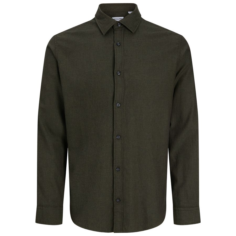 Jack&Jones Langarmhemd XXL JJEFIELD oliv melange