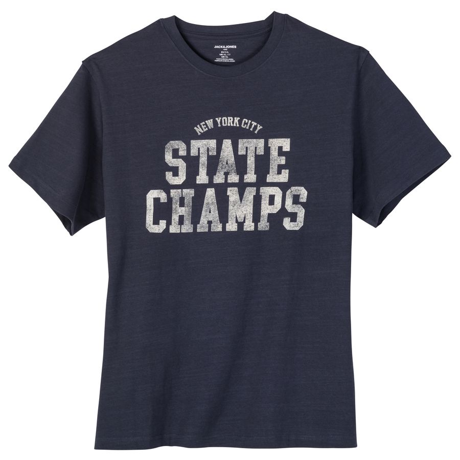 Jack&Jones Übergrößen T-Shirt navy Print JPRBLUJACOB