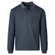 Redmond Übergrößen Langarm-Poloshirt navy melange