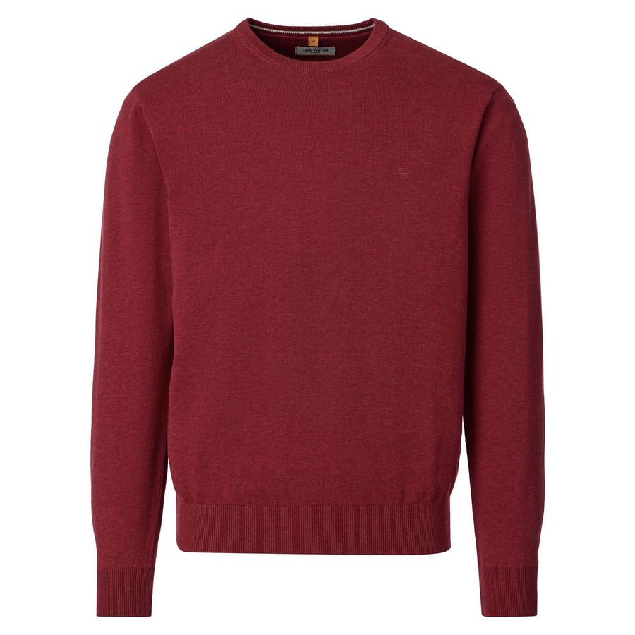 Redmond Pullover Übergrößen bordeaux melange