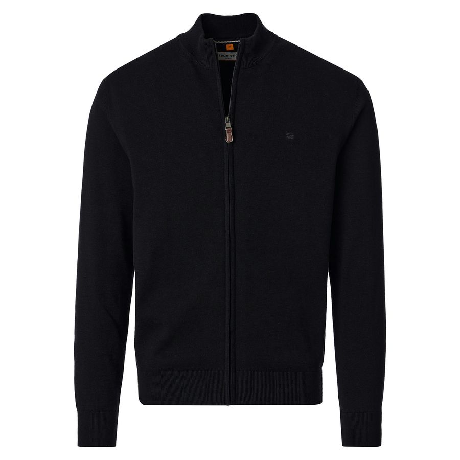 Redmond Übergrößen Strickjacke Stehkragen schwarz