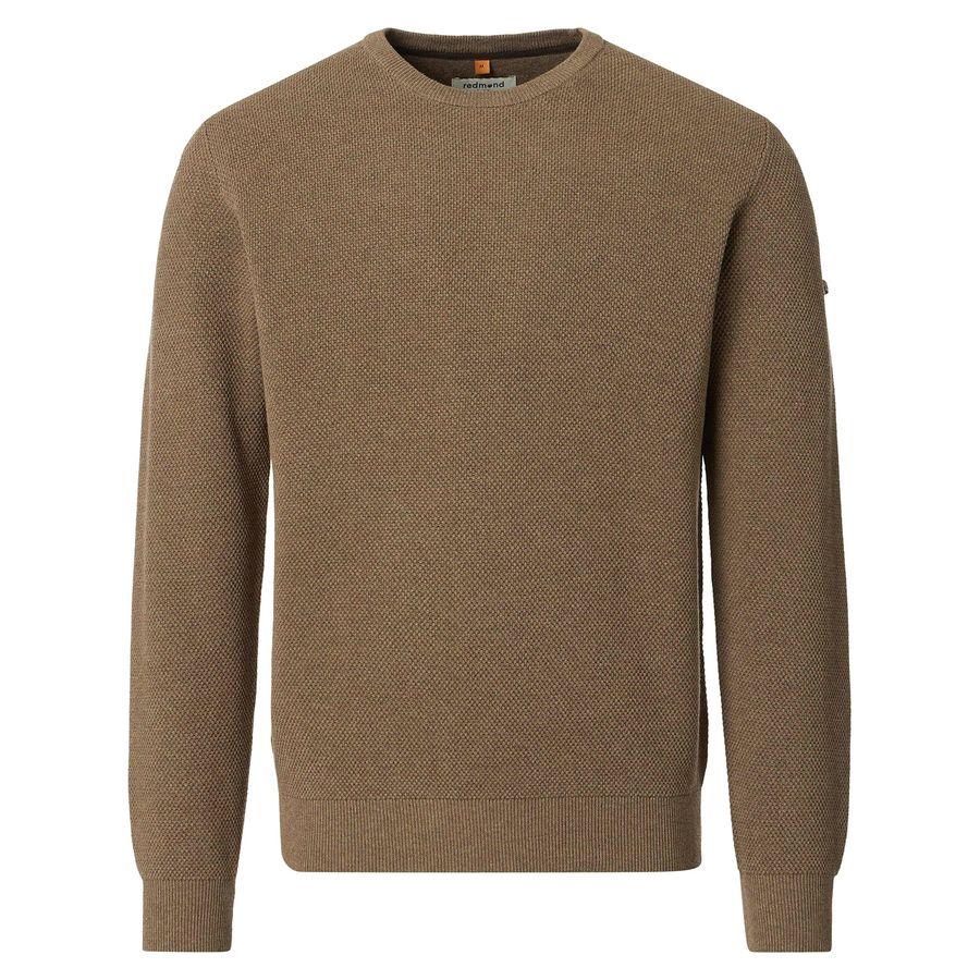 Redmond Strick-Pullover Übergröße braun melange