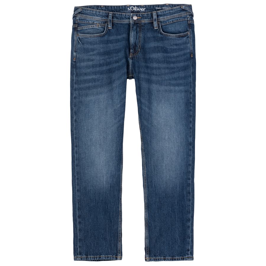 s.Oliver Übergrößen Casby Stretch-Jeans blau used
