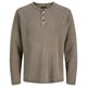 Jack&Jones XXL Henley-Langarmshirt beige JPRBLUAARON Jack&Jones XXL Henley-Langarmshirt beige JPRBLUAARON