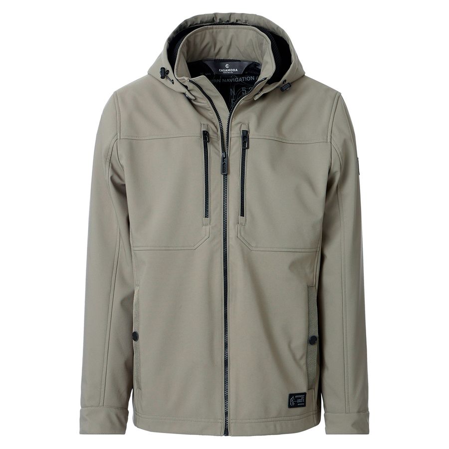 CasaModa Übergröße Softshell-Funktionsjacke graugrün