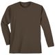 Ragman Übergrößen Basic-Langarmshirt dunkelbraun
