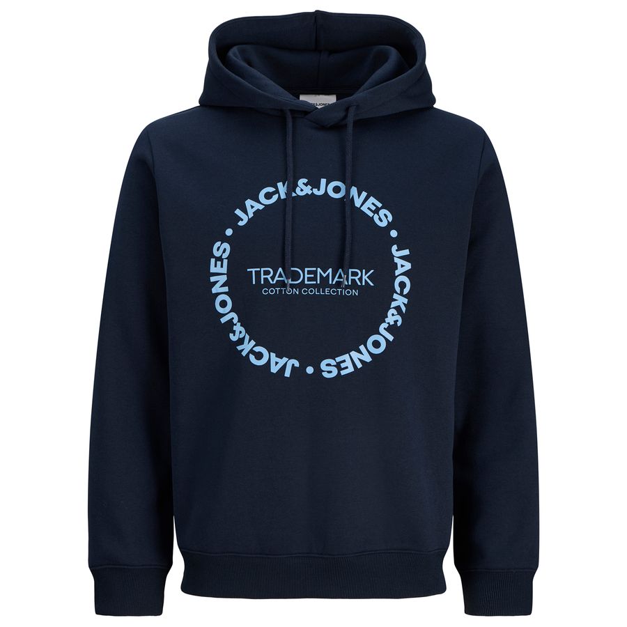 Jack&Jones Übergrößen Hoodie JJBENSON Print navy