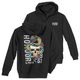 Iron Stitch Übergrößen Hoodie schwarz Skullprint Iron Stitch Übergrößen Hoodie schwarz Skullprint