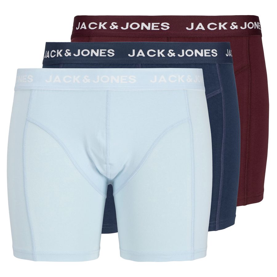 Jack&Jones 3er-Pack XXL Pants weinrot/hellblau/navy