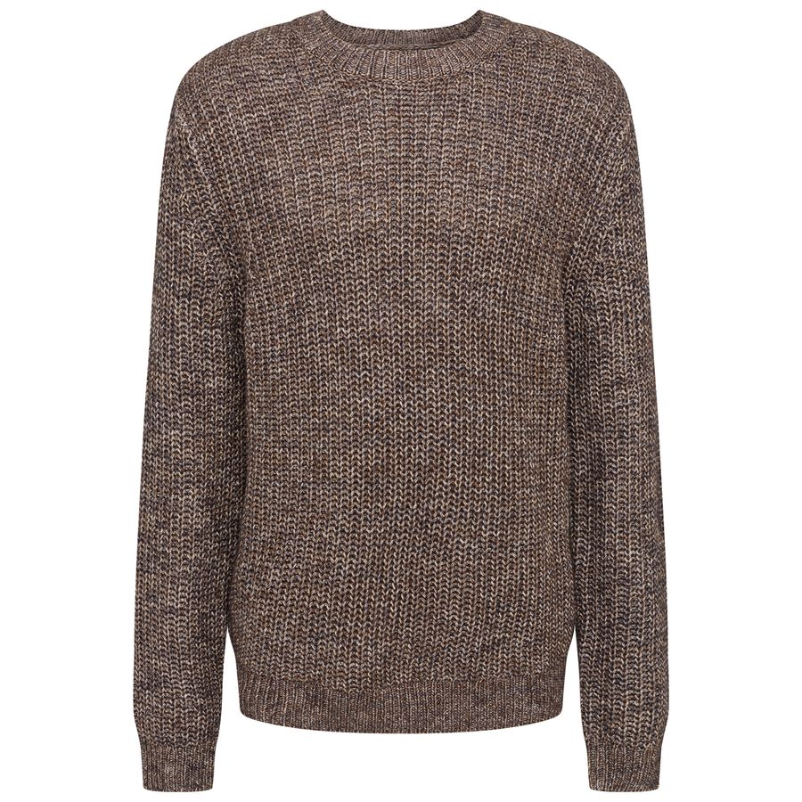 Paddock's Übergrößen Strickpullover braun melange