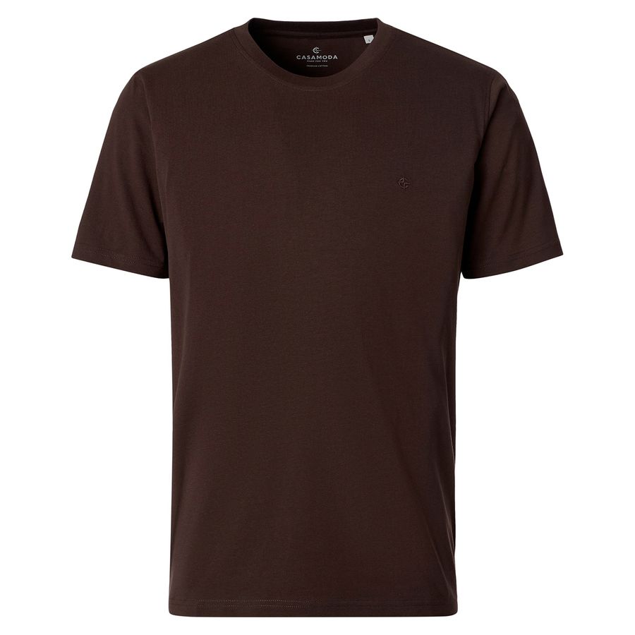 CasaModa Übergrößen Basic T-Shirt dunkelbraun