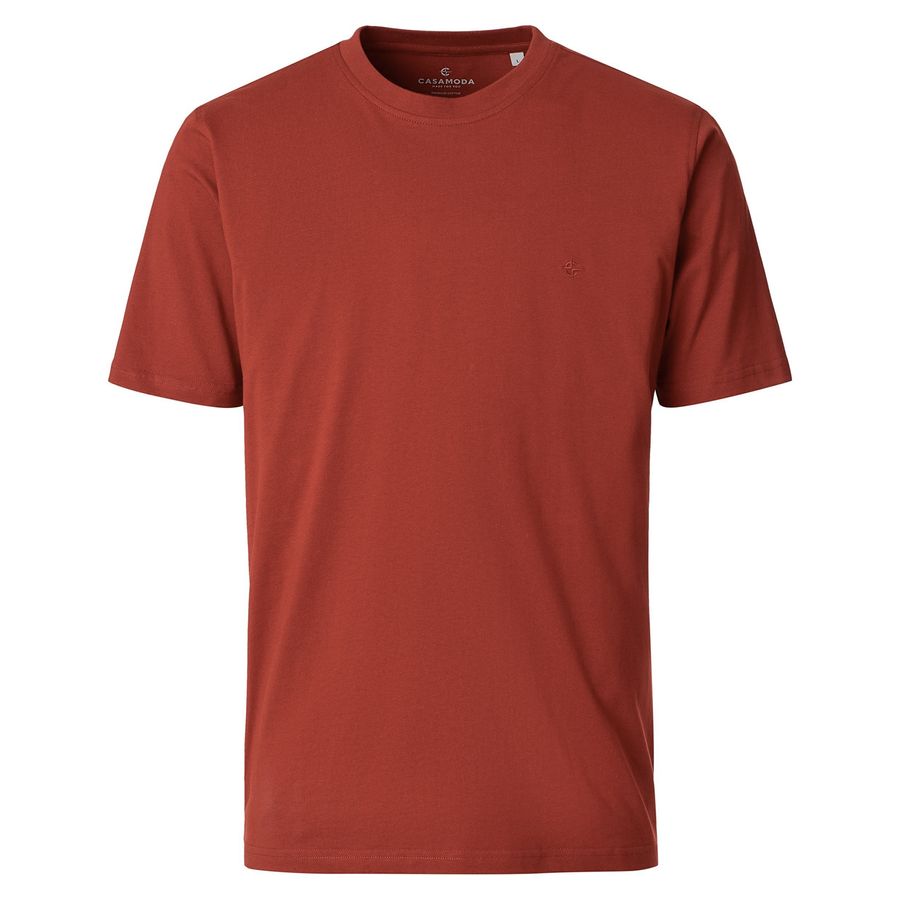 CasaModa Übergrößen Basic T-Shirt rostbraun