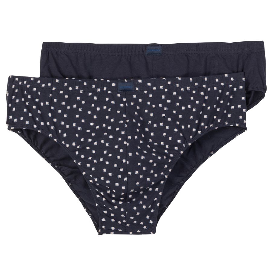 Ceceba 2er-Pack XXL Stretch-Slips navy/creme Muster