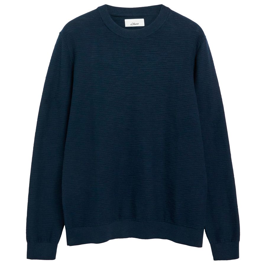 s.Oliver Übergrößen Pullover dunkelblau melange