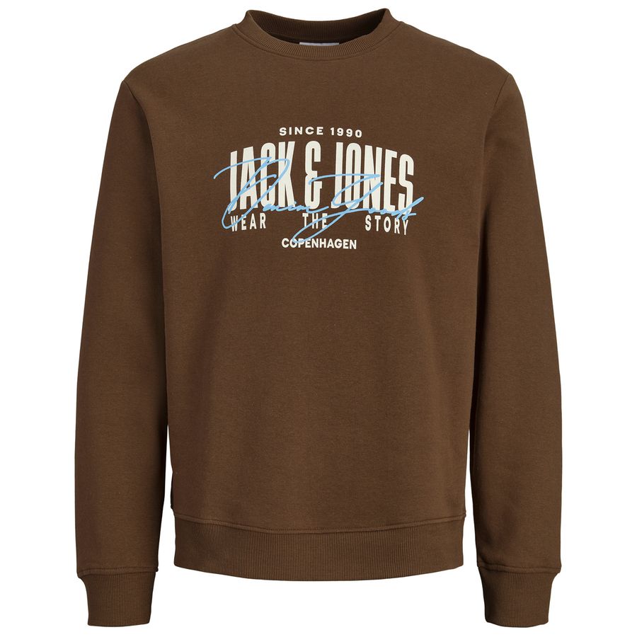 Jack&Jones Übergrößen Sweatshirt braun JJAERO Print