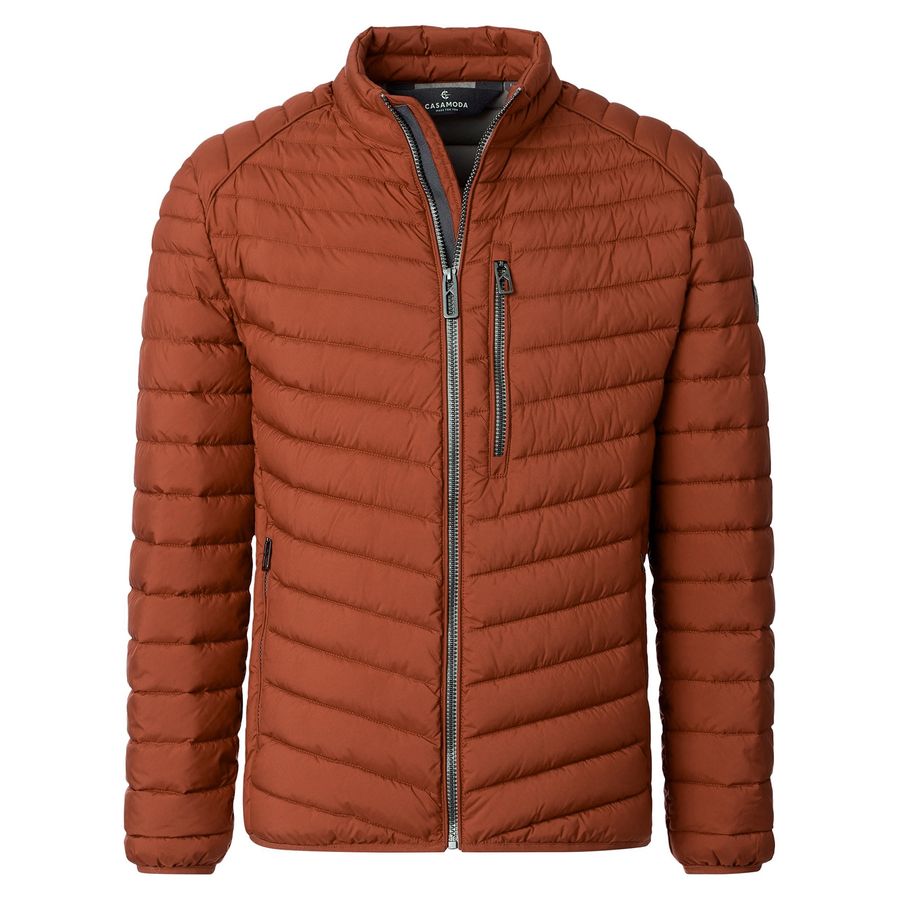 CasaModa Übergrößen Steppjacke Stehkragen rostbraun