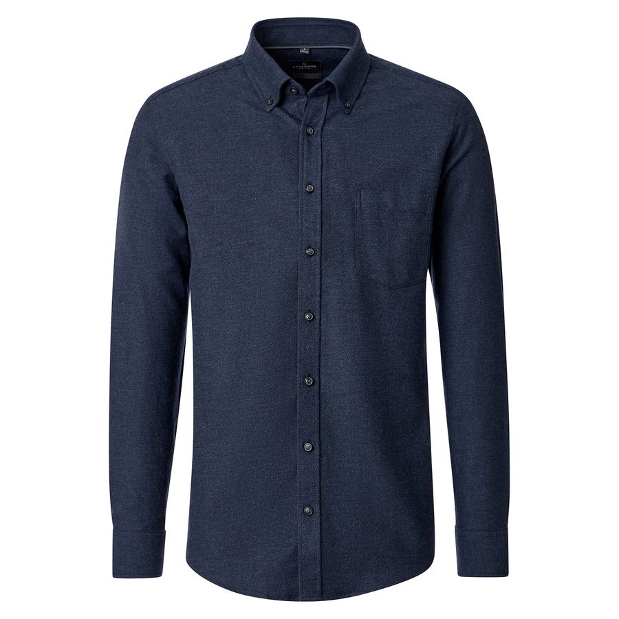 CasaModa Übergrößen Langarmhemd navy melange
