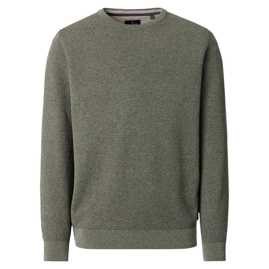 CasaModa Übergröße Strick-Pullover salbeigrün melange