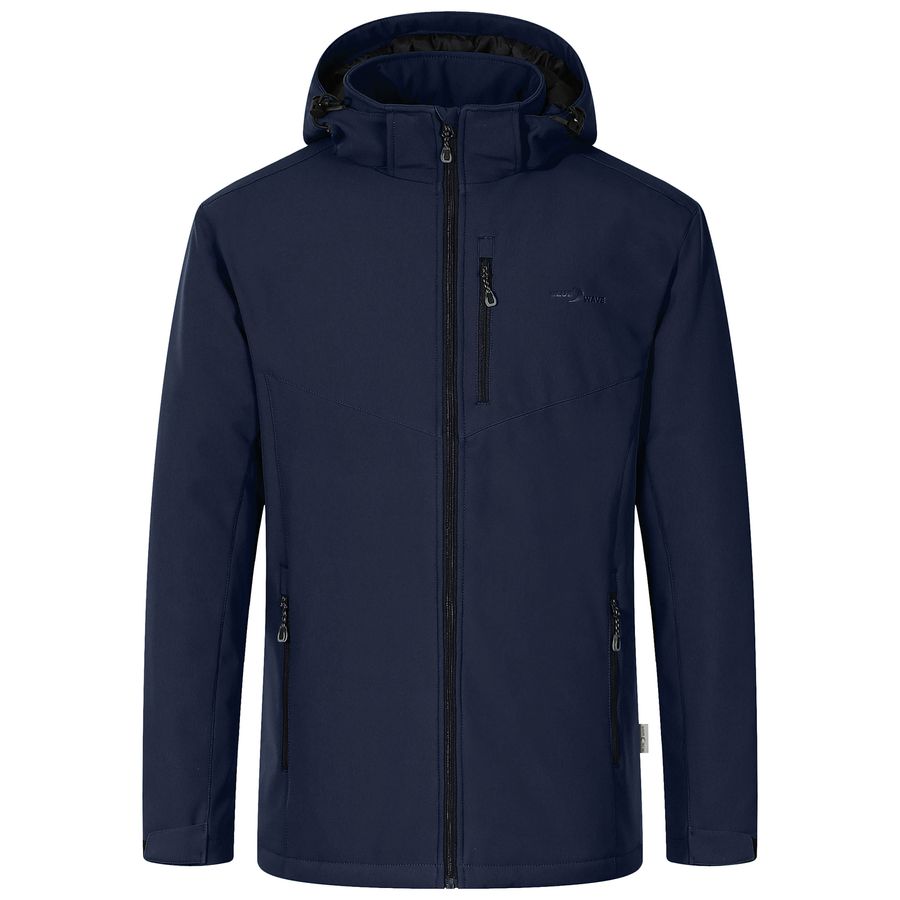 Blue Wave Übergrößen Softshelljacke wattiert marine