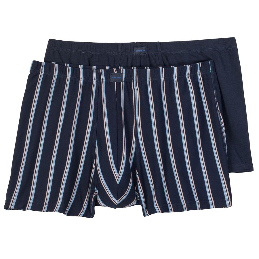 Ceceba Übergrößen Pants 2er-Pack blau-beige/Streifen