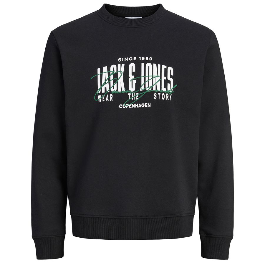 Jack&Jones Übergrößen Sweatshirt schwarz JJAERO Print