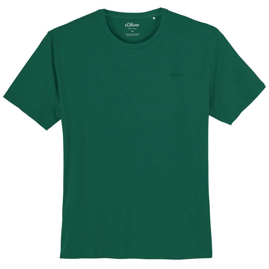 s.Oliver Übergrößen Basic-T-Shirt flaschengrün