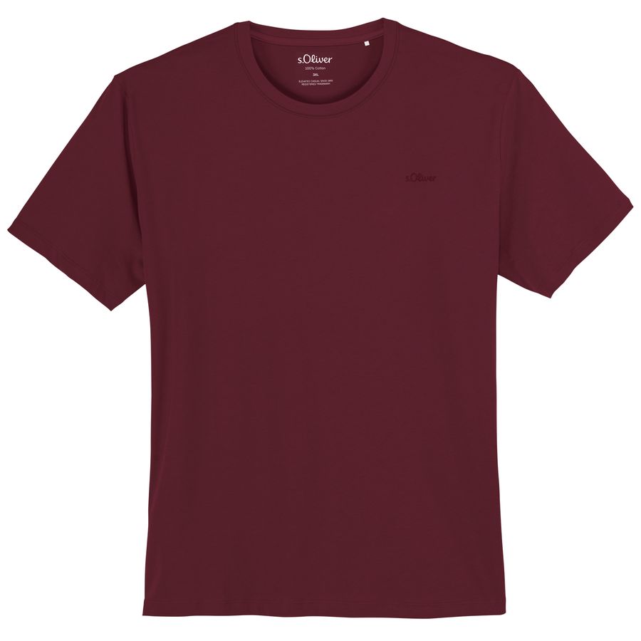 s.Oliver Übergrößen Basic-T-Shirt bordeaux