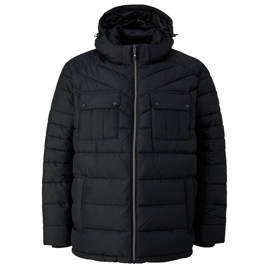 s.Oliver Übergrößen Winter-Steppjacke Kapuze schwarz