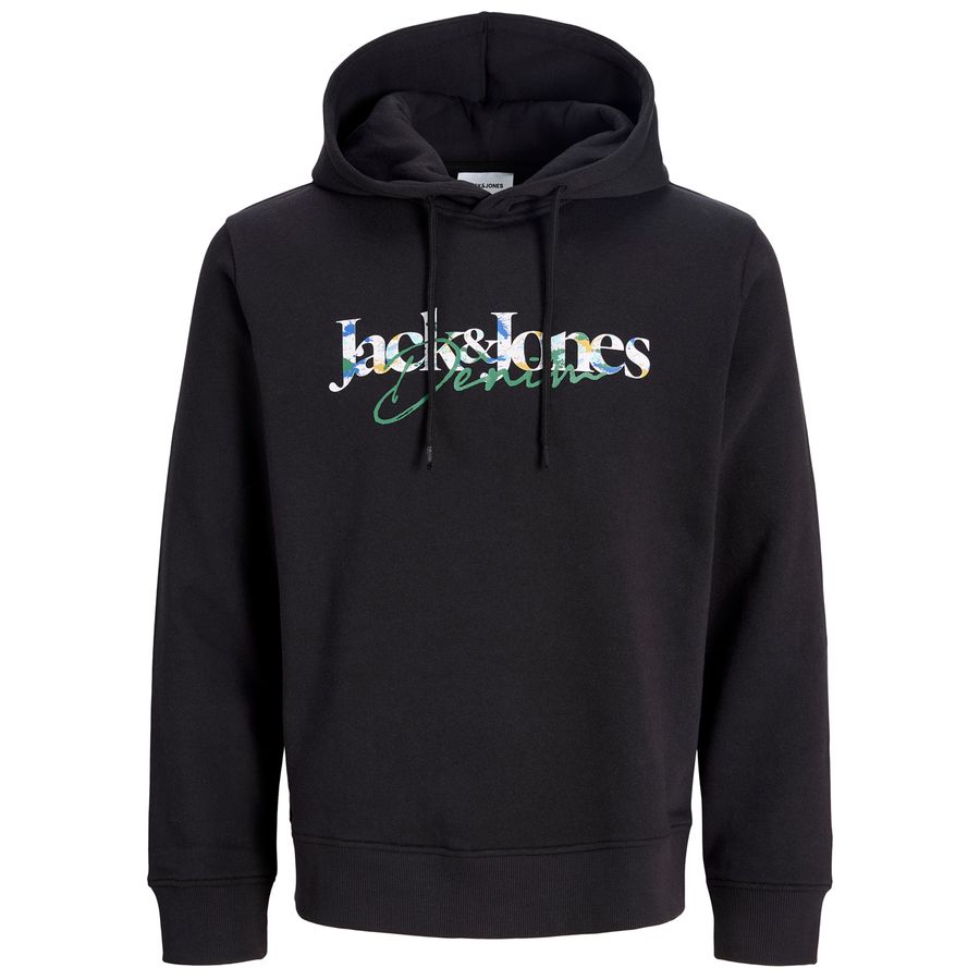 Jack&Jones Übergrößen Hoodie JJTOM Print schwarz