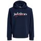 Jack&Jones Übergrößen Hoodie JJTOM Logoprint navy Jack&Jones Übergrößen Hoodie JJTOM Logoprint navy