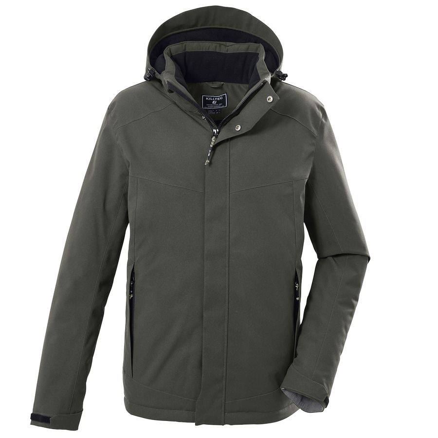 Killtec Übergrößen Funktions-Winterjacke graugrün KOW