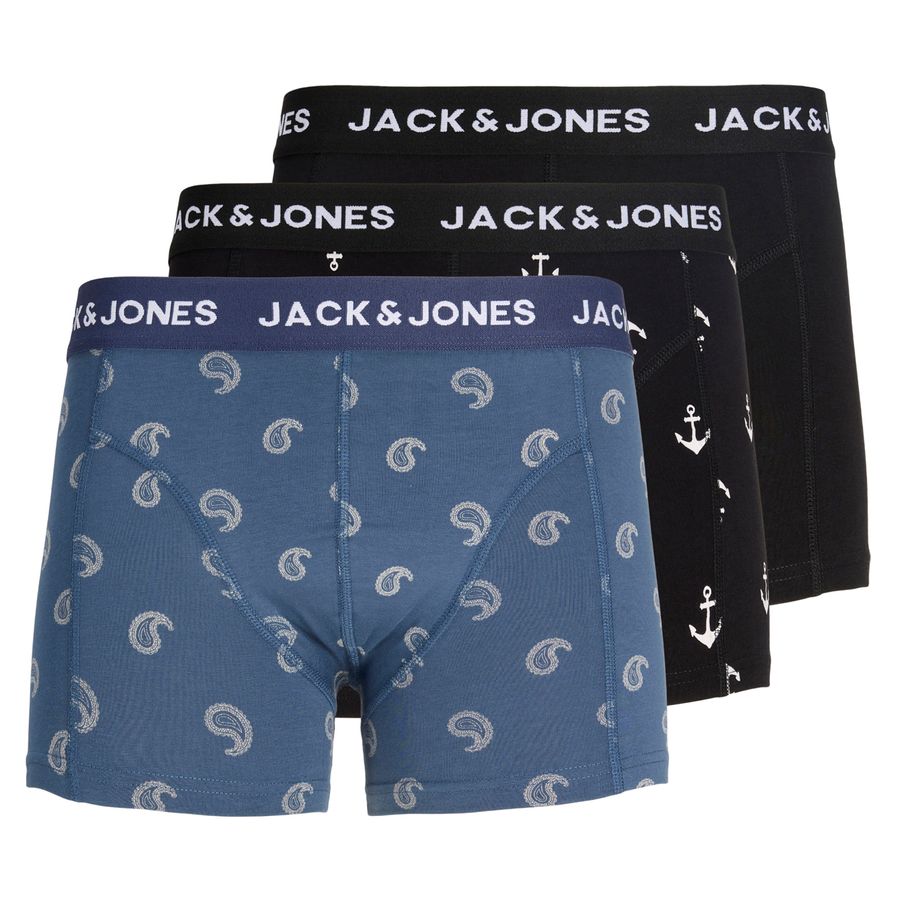 Jack&Jones XXL 3er-Pack Pants schwarz/blau JACCENTRAL