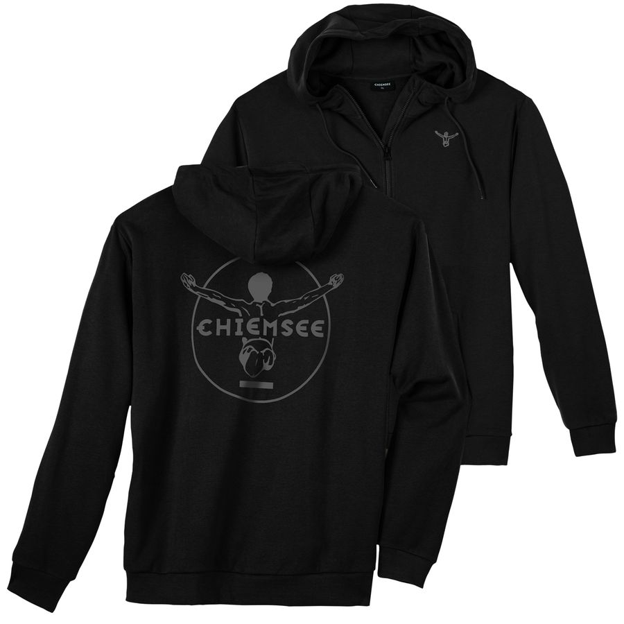 Chiemsee Übergröße Sweatjacke schwarz Rückenprint