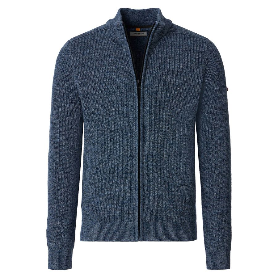 Redmond Übergrößen Strickjacke dunkelblau melange
