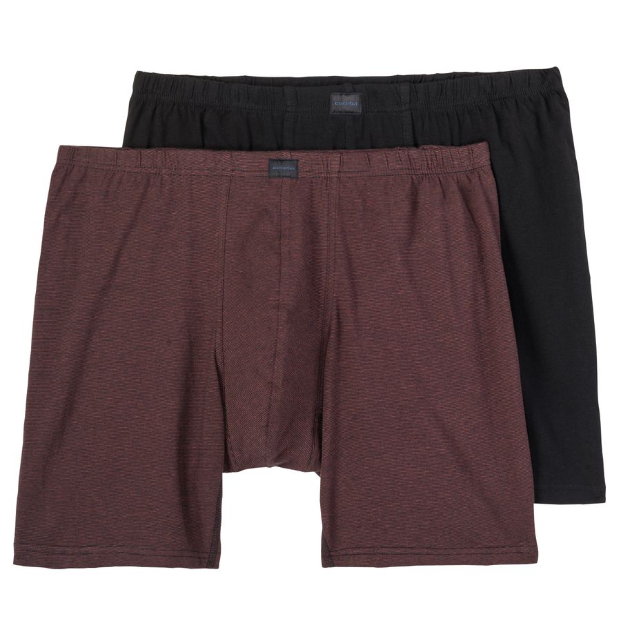 Ceceba Übergröße 2er-Pack Longpants bordeaux/schwarz