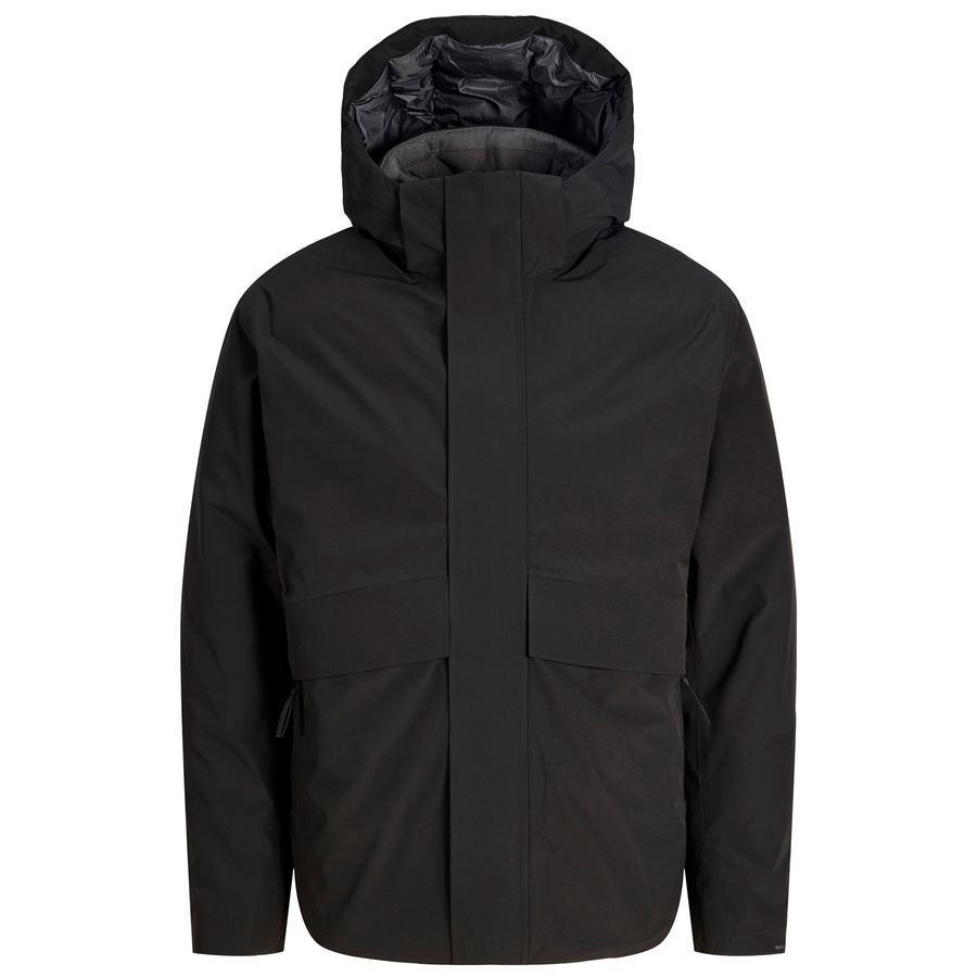 Jack&Jones Übergrößen Funktions-Winterjacke schwarz