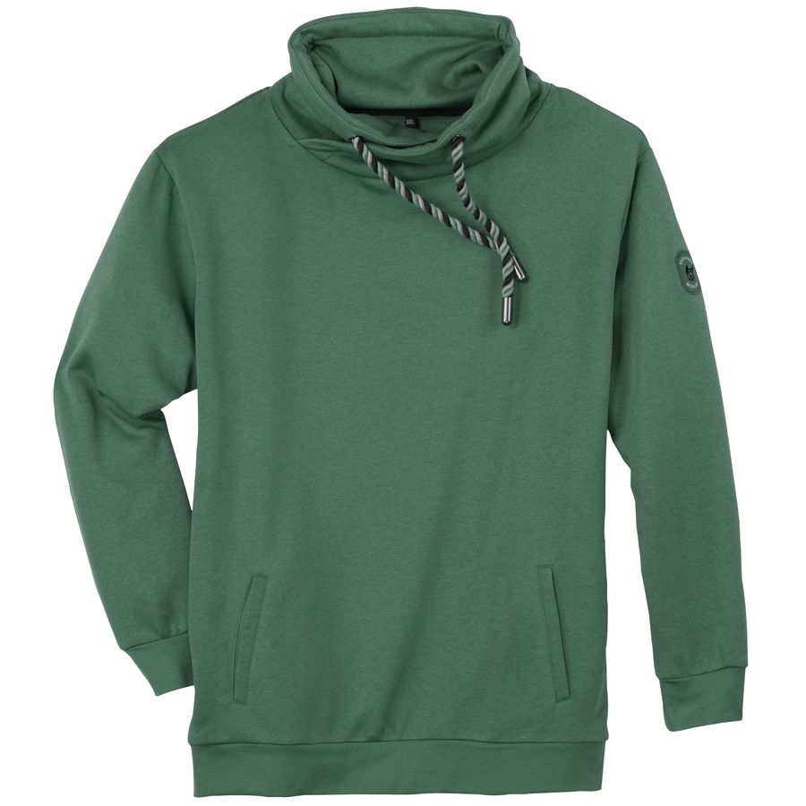 Hajo Sweatshirt Schlauchkragen Übergrößen salbeigrün