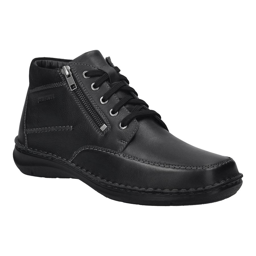 Josef Seibel Leder-Schnürboots schwarz extra weit