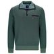 Hajo Übergrößen Sweat-Troyer Zipper salbeigrün-navy