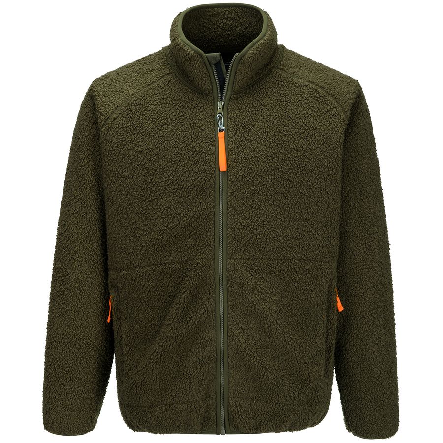 Blue Wave Übergrößen Teddyfell-Jacke Orlando oliv