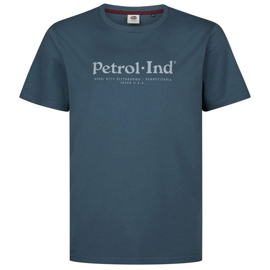 Petrol Industries XXL T-Shirt Logoprint rauchblau