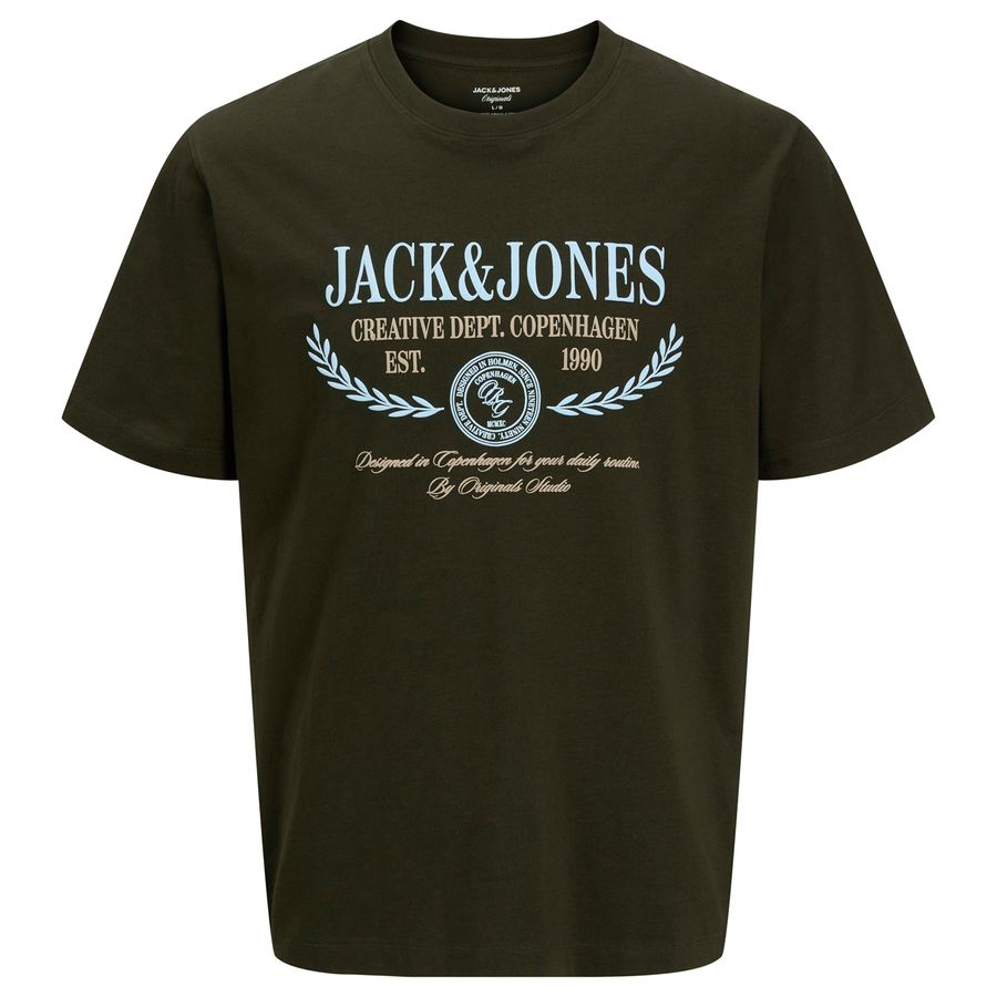 Jack&Jones Übergrößen T-Shirt oliv JORFREDERIKSBERG