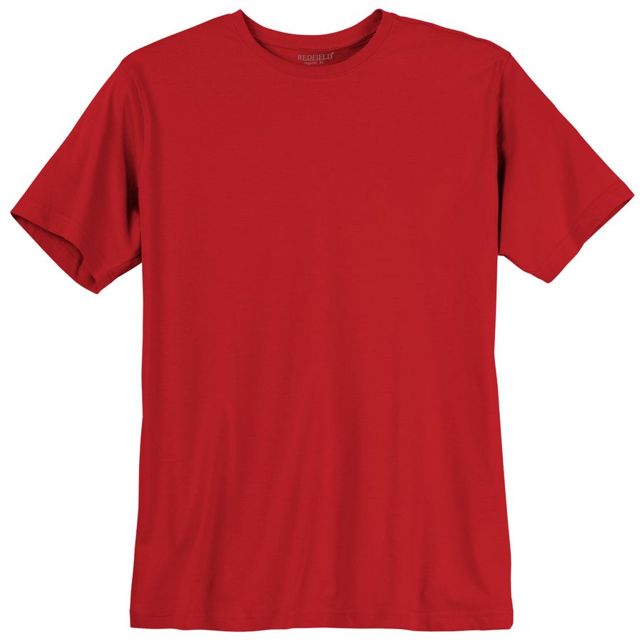 Herren Redfield T-Shirt rot Übergröße Tom