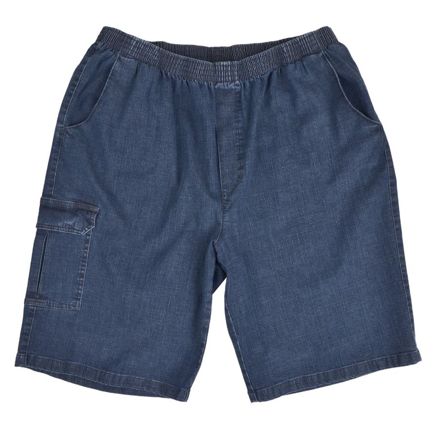 XXL Jeans Schlupf-Bermuda Luigi Morini blau