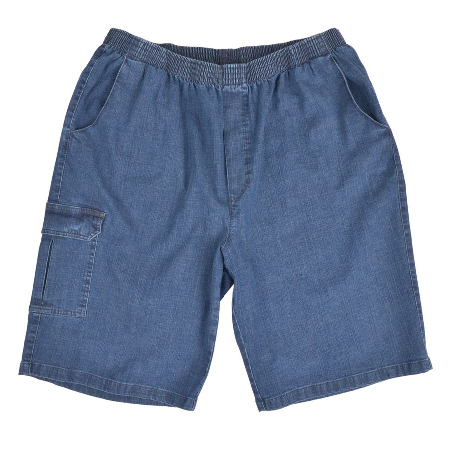 XXL Jeans Schlupf-Bermuda Luigi Morini hellblau