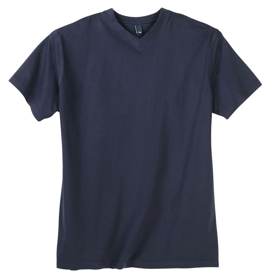 Dave`s Basic T-Shirt V-Neck navy große Größen